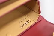 Fortok Loewe Goya Shoulder Crossbody Bag Burgundy Calfskin Leather 19x13.5x6cm - 3
