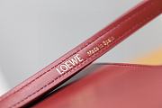 Fortok Loewe Goya Shoulder Crossbody Bag Burgundy Calfskin Leather 19x13.5x6cm - 4