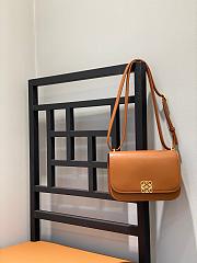 Fortok Loewe Goya Shoulder Crossbody Bag Brown Calfskin Leather 19x13.5x6cm - 1