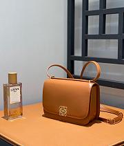 Fortok Loewe Goya Shoulder Crossbody Bag Brown Calfskin Leather 19x13.5x6cm - 5