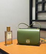 Fortok Loewe Goya Shoulder Crossbody Bag Green Calfskin Leather 19x13.5x6cm - 1