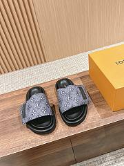 Fortok Louis Vuitton Pool Pillow Flat Comfort Mules Black  - 1