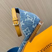 Fortok Louis Vuitton Remix Helios Flat Sandal Blue Denim - 5