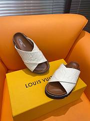 Fortok Louis Vuitton Cross-strap beach Slippers White - 6