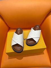 Fortok Louis Vuitton Cross-strap beach Slippers White - 3