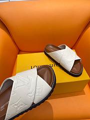 Fortok Louis Vuitton Cross-strap beach Slippers White - 2