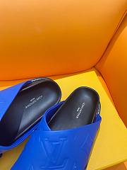 Fortok Louis Vuitton Cross-strap beach Slippers Dark Blue - 2