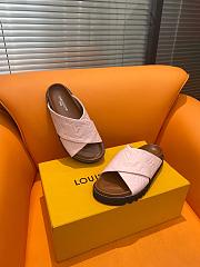 Fortok Louis Vuitton Cross-strap beach Slippers Pink - 6