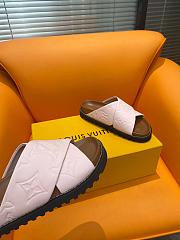 Fortok Louis Vuitton Cross-strap beach Slippers Pink - 4