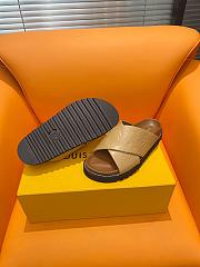 Fortok Louis Vuitton Cross-strap beach Slippers Beige - 6