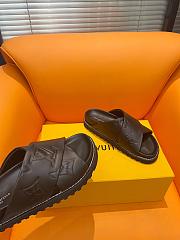 Fortok Louis Vuitton Cross-strap beach Slippers Black - 5