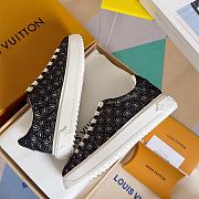 Fortok Louis Vuitton Monogram Embossed Time Out Trainers Black  - 2