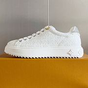 Fortok Louis Vuitton Monogram Embossed Time Out Trainers White - 1