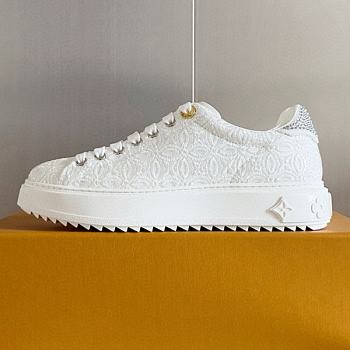 Fortok Louis Vuitton Monogram Embossed Time Out Trainers White