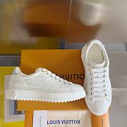 Fortok Louis Vuitton Monogram Embossed Time Out Trainers White - 5