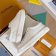 Fortok Louis Vuitton Monogram Embossed Time Out Trainers White - 3