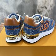 Fortok Louis Vuitton Neo Run Away Sneakers Blue Denim - 6