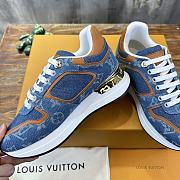 Fortok Louis Vuitton Neo Run Away Sneakers Blue Denim - 4