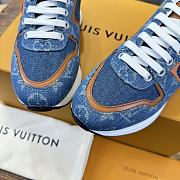 Fortok Louis Vuitton Neo Run Away Sneakers Blue Denim - 5