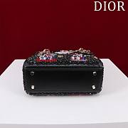 Fortok Dior Lady Three-frame Embroidered Goddess Beads Bag 17x15x7cm - 2