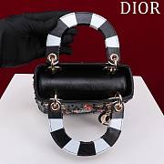 Fortok Dior Lady Three-frame Embroidered Goddess Beads Bag 17x15x7cm - 4