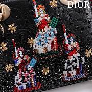 Fortok Dior Lady Three-frame Embroidered Goddess Beads Bag 17x15x7cm - 6