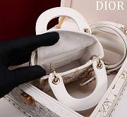 Fortok Dior Lady The Sun Embroidered Bead Bag Beige 12x10.2x5cm - 5