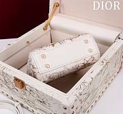 Fortok Dior Lady The Sun Embroidered Bead Bag Beige 12x10.2x5cm - 4