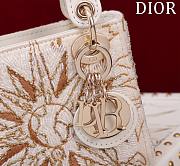 Fortok Dior Lady The Sun Embroidered Bead Bag Beige 12x10.2x5cm - 2