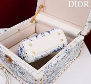 Fortok Dior Lady The Sun Embroidered Bead Bag Blue 12x10.2x5cm - 5