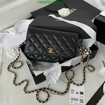 Fortok Chanel Woc Little Ball Bag Black 19cm