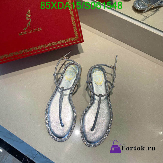 Fortok René Caovilla Crystal Classy Sandals Silver - 1