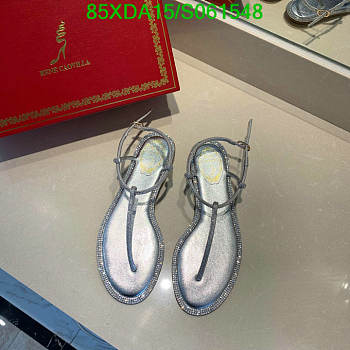 Fortok René Caovilla Crystal Classy Sandals Silver