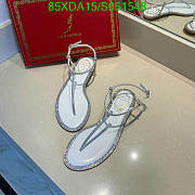 Fortok René Caovilla Crystal Classy Sandals Silver - 5