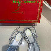 Fortok René Caovilla Crystal Classy Sandals Silver - 3