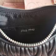 Fortok MiuMiu Pearl Strap Shoulder Bag Black 5BH211 16.5x21x5.5cm - 4