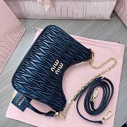 Fortok MiuMiu Matelasse Shoulder Bag Black 5BH211 16.5x21x5.5cm - 2
