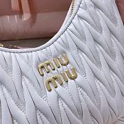 Fortok MiuMiu Matelasse Shoulder Bag White 5BH211 16.5x21x5.5cm - 3