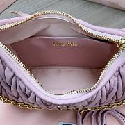 Fortok MiuMiu Matelasse Shoulder Bag Light Pink 5BH211 16.5x21x5.5cm - 6