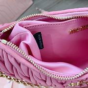 Fortok MiuMiu Matelasse Shoulder Bag Pink 5BH211 16.5x21x5.5cm - 3