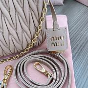 Fortok MiuMiu Matelasse Shoulder Bag Beige 5BH211 16.5x21x5.5cm - 5