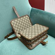 Fortok Gucci Shoulder Bag Shoulder Bag With Interlocking G Brown 671620 20x17x8cm - 6