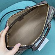 Fortok Gucci GG Supreme Ophidia Web Satchel Bag Beige&Brown 524532 32x16.5x12.5cm - 6