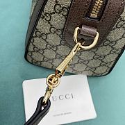 Fortok Gucci GG Supreme Ophidia Web Satchel Bag Beige&Brown 524532 32x16.5x12.5cm - 5
