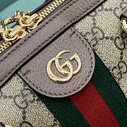 Fortok Gucci GG Supreme Ophidia Web Satchel Bag Beige&Brown 524532 32x16.5x12.5cm - 2