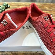 Fortok Givenchy 3D Printed Logo Sneakers Red - 5