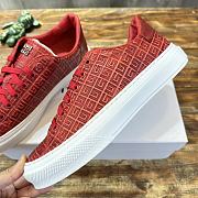 Fortok Givenchy 3D Printed Logo Sneakers Red - 2