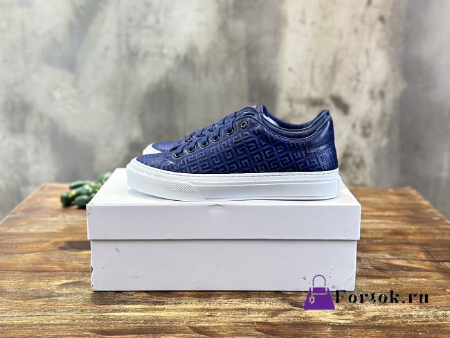 Fortok Givenchy 3D Printed Logo Sneakers Blue - 1
