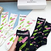 Fortok Balenciaga Socks Set Black & White (4 Pairs)  - 3