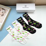 Fortok Balenciaga Socks Set Black & White (4 Pairs)  - 5